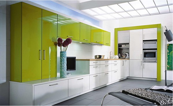 کابینت هایگلاس سبز