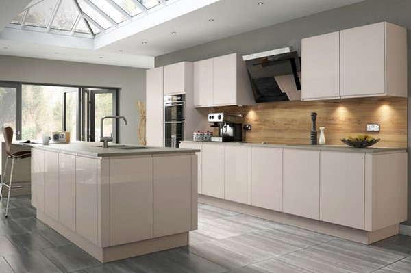 کابینت های گلاس استخوانی رنگ 
