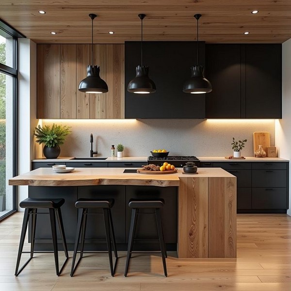 کابینت دودی چوب 