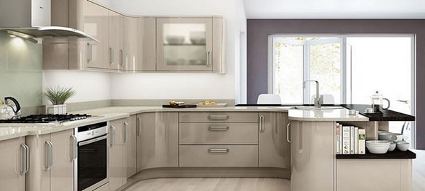 کابینت های گلاس رنگ کاپوچینو