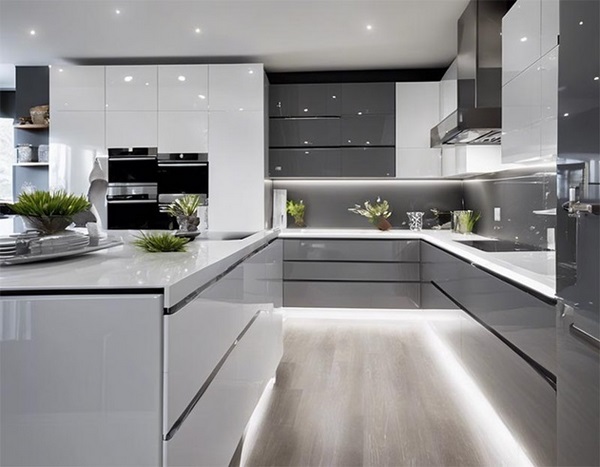 کابینت هایگلاس براق