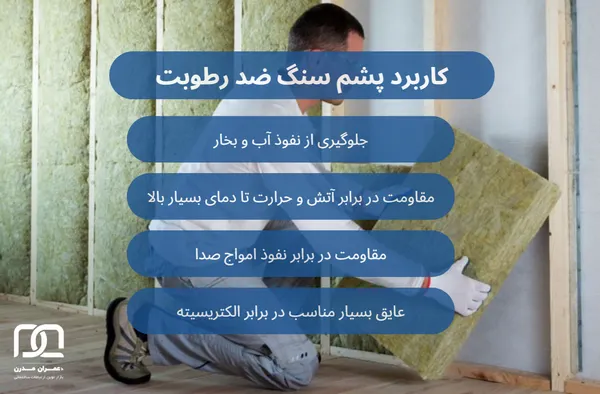 پشم سنگ ضد رطوبت