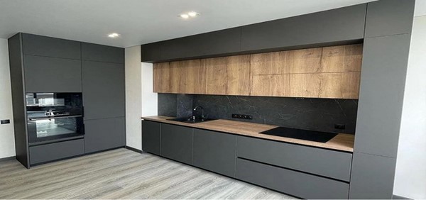 کابینت دو رنگ طرح چوب