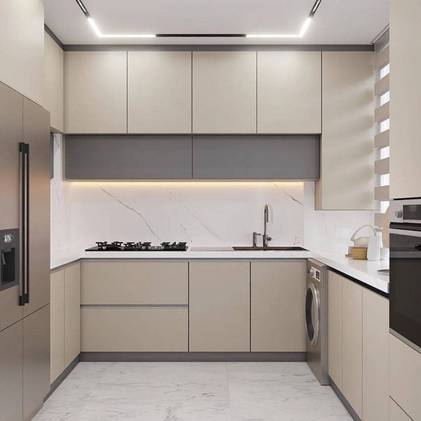 کابینت های گلاس استخوانی رنگ 
