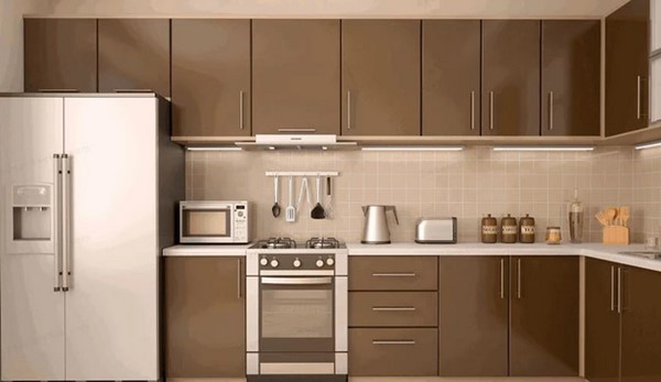 کابینت های گلاس رنگ کاپوچینو