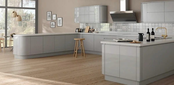 طراحی کابینت آشپزخانه هایگلاس
