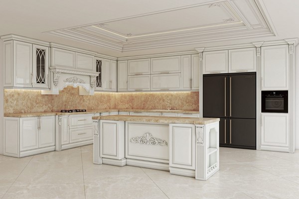 کابینت چوبی کلاسیک سفید