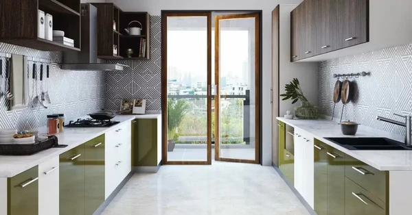 طراحی کابینت آشپزخانه هایگلاس
