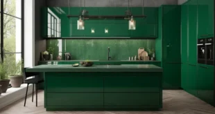 کابینت هایگلاس سبز
