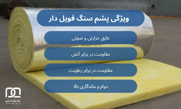 پشم سنگ فویل دار