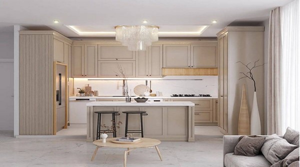 کابینت کرم چوبی