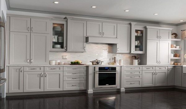 کابینت نئوکلاسیک طوسی و چوب