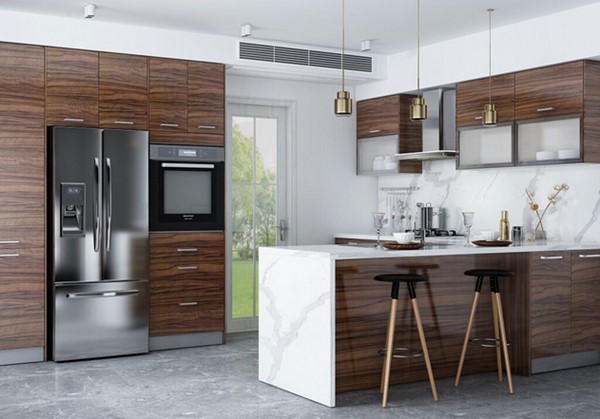 کابینت های گلاس طرح چوب 