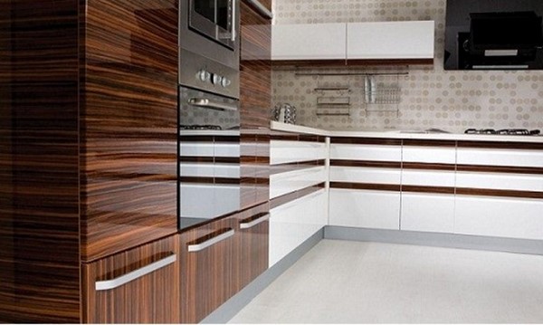 کابینت های گلاس طرح چوب 