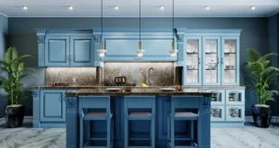 کابینت نئوکلاسیک آبی