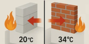 مقایسه میزان عایق بودن هبلکس با مصالح سنتی