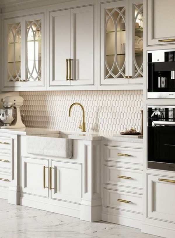 کابینت نئوکلاسیک سفید مات