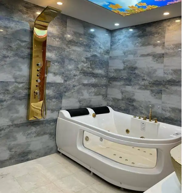 طراحی حمام با وان و جکوزی در خانه های ایرانی