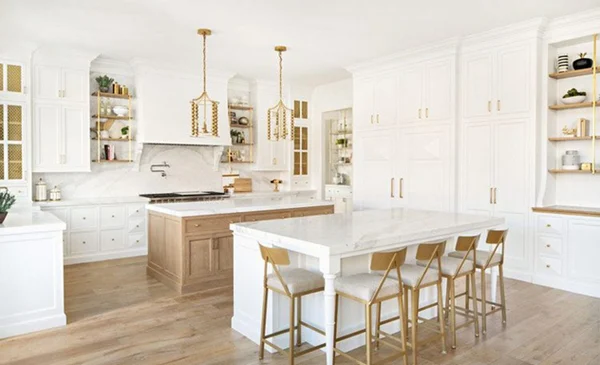 کابینت انزو سفید طلایی