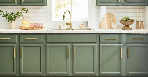 کابینت نئوکلاسیک سبز