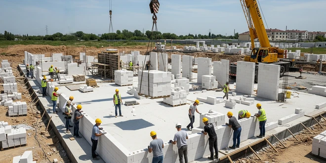 لجستیک آسان بلوک هبلکس در پروژه‌ ها