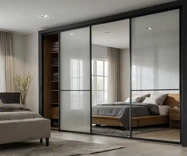 مدل کمد دیواری ریلی اتاق خواب