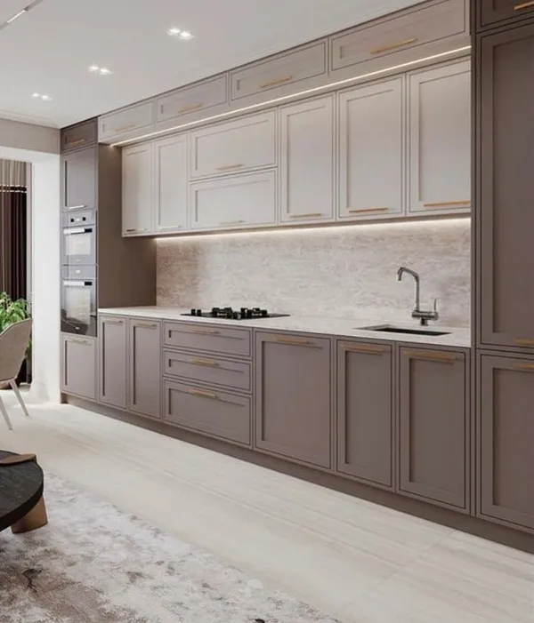 کابینت نئوکلاسیک رنگ بژ