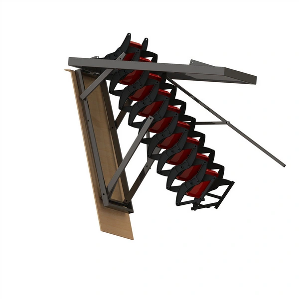 نصب پله تاشو برای راهروی باریک