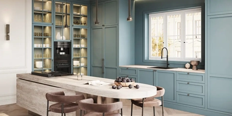 کابینت نئوکلاسیک برای اشپزخانه کوچک