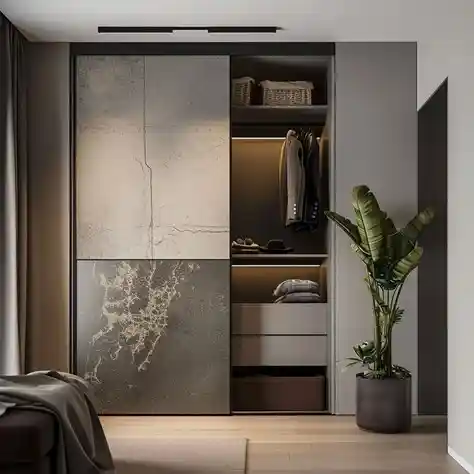 کمد دیواری ریلی کشودار