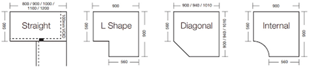 ابعاد کابینت کنجی