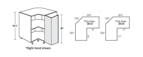 ابعاد کابینت کنجی