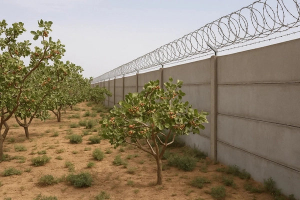 حصارکشی بتنی باغ پسته