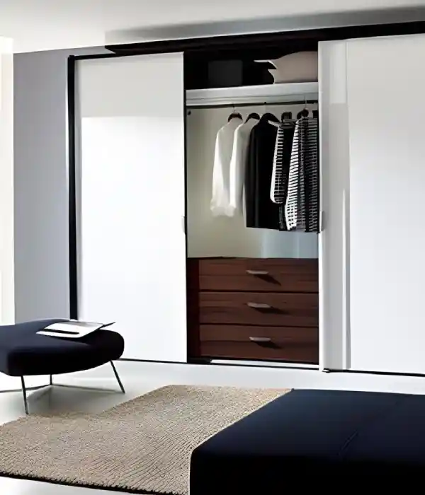 کمد دیواری ریلی کشودار