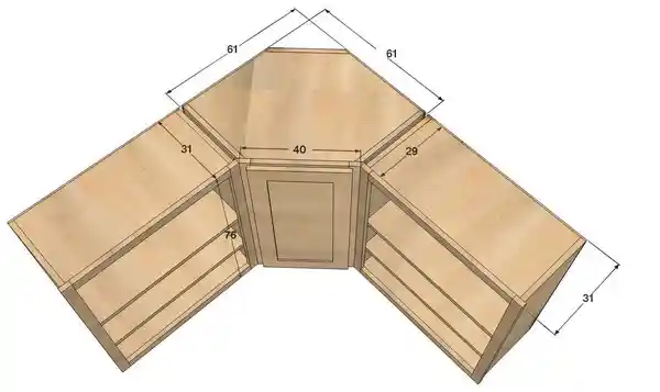 نحوه محاسبه کابینت کنج
