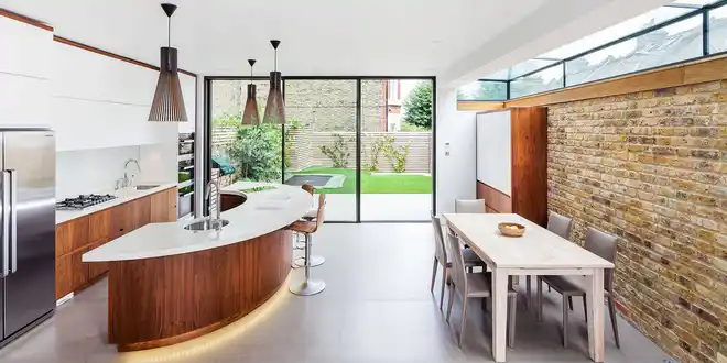 کابینت جزیره منحنی