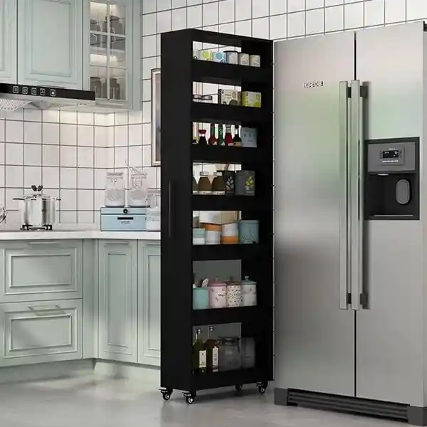 کابینت ریلی کنار یخچال
