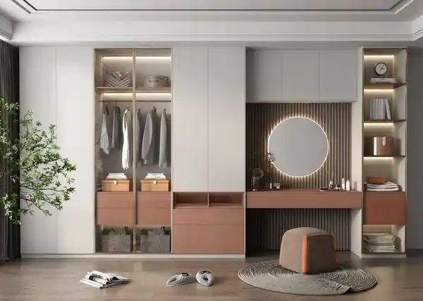 کمد دیواری و میز آرایش