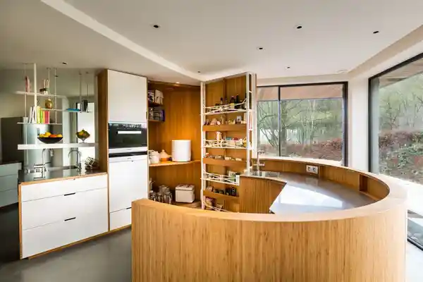 کابینت جزیره منحنی