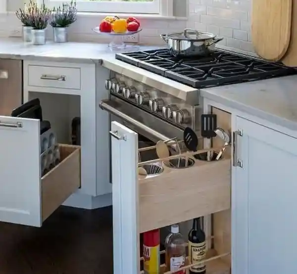 ابعاد کابینت سوپری کنار گاز