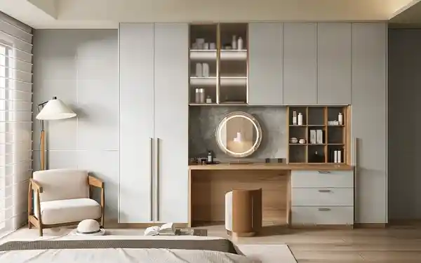 کمد دیواری همراه با میز آرایش