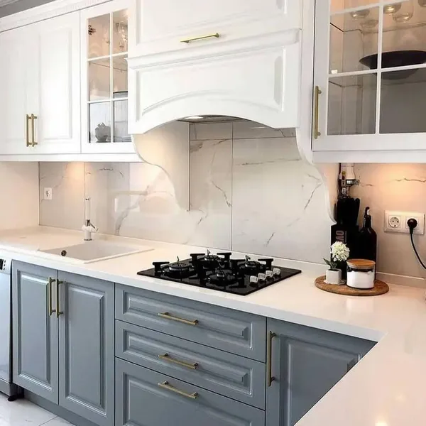 کابینت کلاسیک سفید طوسی