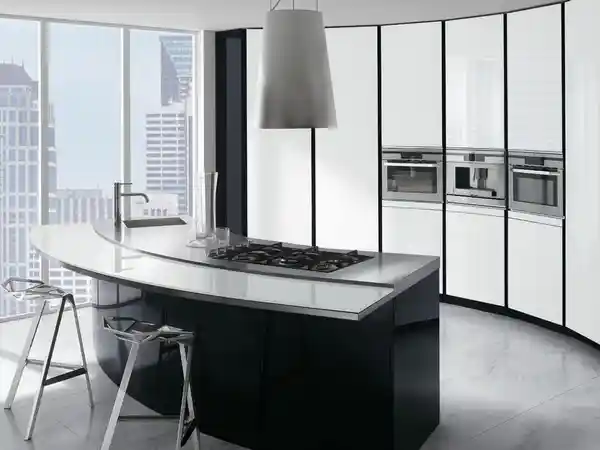 کابینت جزیره منحنی