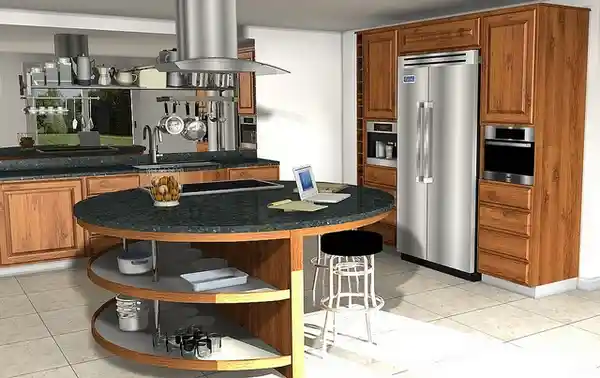 جزیره آشپزخانه گرد