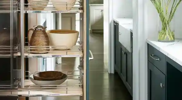 کابینت ریلی کنار یخچال
