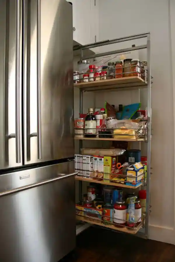 ابعاد کابینت سوپری کنار یخچال
