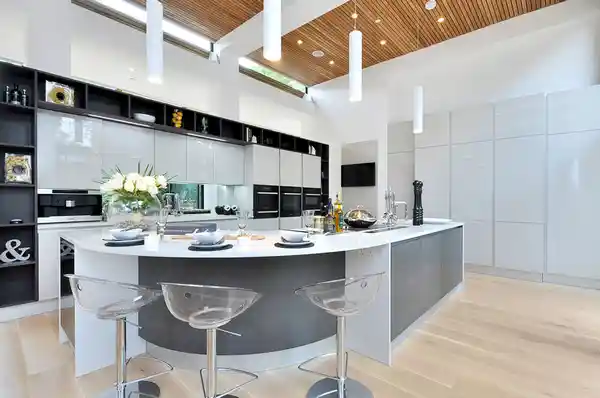 کابینت جزیره منحنی