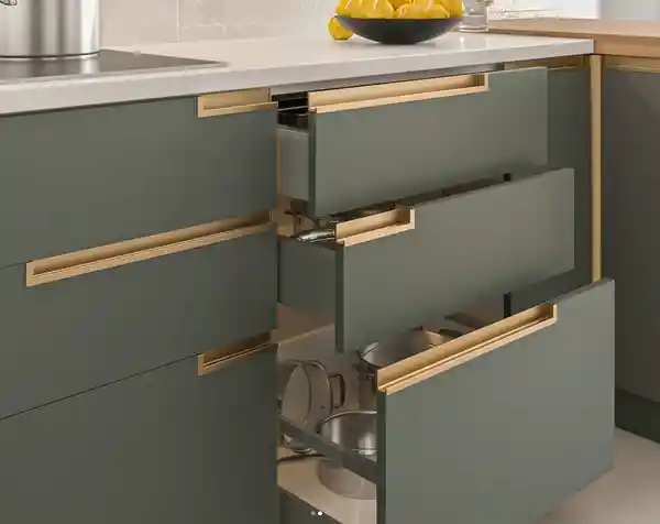 کابینت با دستگیره مخفی