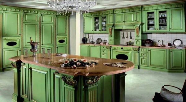 کابینت کلاسیک سبز