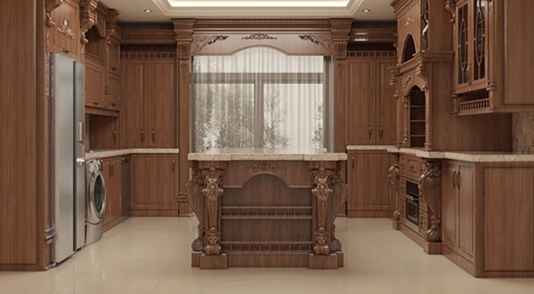 کابینت کلاسیک قهوه ای